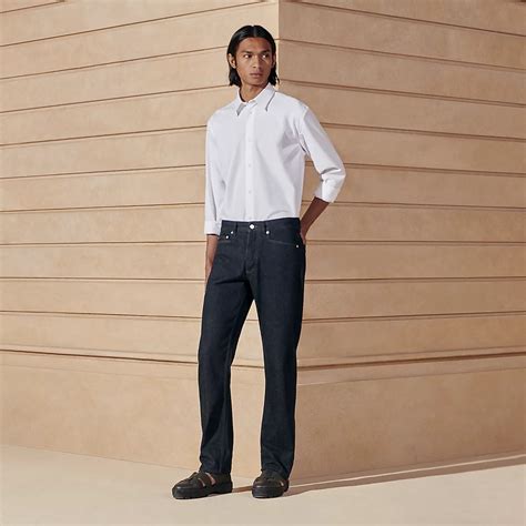 hermes men's straight cut jeans.